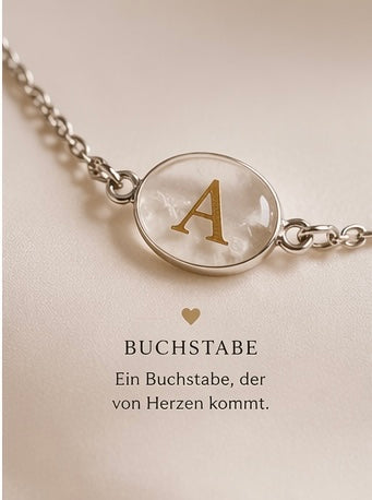 Erinnerungs-Armkette mit Fell, Asche oder Buchstabe