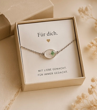 Erinnerungs-Armkette mit Fell, Asche oder Buchstabe