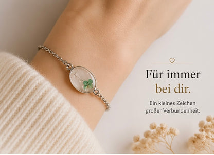 Erinnerungs-Armkette mit Fell, Asche oder Buchstabe